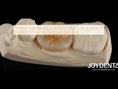 800 MPa Sức mạnh uốn cong và 8 MPa · m1/2 Độ cứng gãy trong nhiều lớp Zirconia đầy đủ cho các ứng dụng sức mạnh