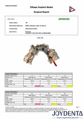 Mua Giải pháp phẫu thuật hướng dẫn sử dụng duy nhất 2mm Độ dày cho kế hoạch cấy ghép kỹ thuật số sản xuất trực tuyến